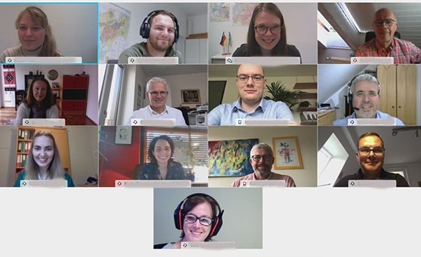 Screenshot showing the participants of the virtual conference.