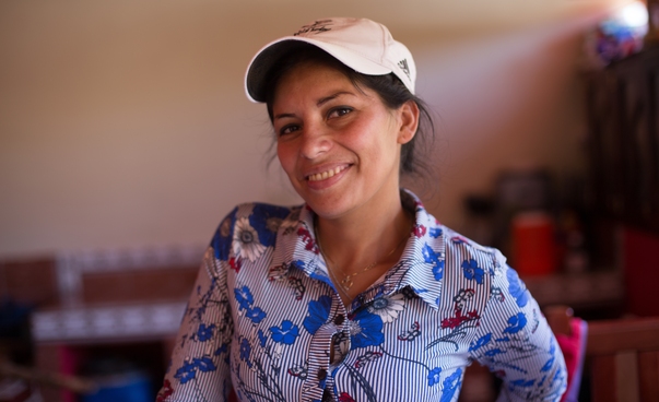 Olga baut Kaffee in Honduras an.