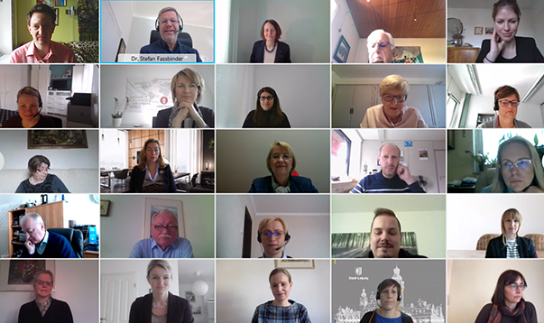 Die Teilnehmenden des zweiten virtuellen Runden Tisches mit der Ukraine im Screenshot