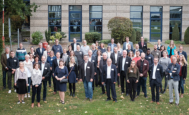Les participant·e·s des communes allemandes des partenariats pour le climat lors de la rencontre anniversaire du réseau à Bonn.